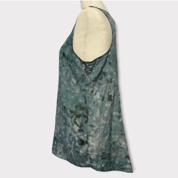 Mossimo Women's Racerback Tank Top Size S/P Abstract Sheer Blouse - Picture 4 of 6